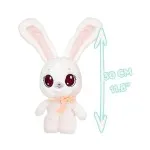 PEEKAPETS White Bunny Plush Toy – Interactive Wiggle Ears Soft Toy for Kids UK ‎906785
