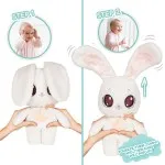 PEEKAPETS White Bunny Plush Toy – Interactive Wiggle Ears Soft Toy for Kids UK ‎906785