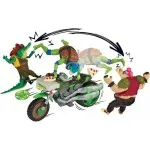 Teenage Mutant Ninja Turtles Ninja Kick Cycle Playset with Exclusive Leo UK