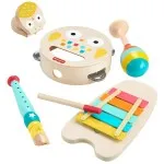 Fisher-Price Toddler Musical Instrument Set – 6-Piece Wooden Toy Collection