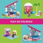 Barbie Malibu Dream House Building Set – 303 Pieces with Micro-Dolls & Accessories