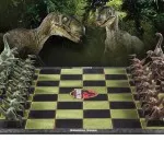 Jurassic Park Dinosaur Chess Set – T-Rex, Raptor & More by Noble Collection