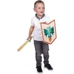 Janod Dragon Knight Wooden Pretend Play Set | Shield & Sword for Children 3+