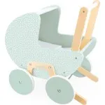 Janod FSC Wooden Doll Pram | Zen Stroller Toy with Blanket & Pillow Set