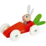 Janod Wooden Car | Push Toy for Early Learning & Motor Skills Development