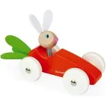 Janod Wooden Car | Push Toy for Early Learning & Motor Skills Development