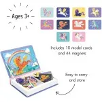 Janod Magneti’Book Unicorn – 44 Magnets and 10 Cards | Educational Toy J02584
