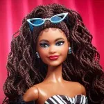 Barbie 65th Anniversary Collectible Doll with Sapphire Earrings HRM59