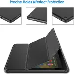 Smart Case for All-New Amazon Fire 7 Tablet (7th Generation, 2017 Release), Slim Folding Stand Protective Cover with Card Slots for All-New Fire 7 inch, Black