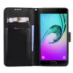 Samsung A3 Leather Phone Case -  Flip Stand Wallet Book Cover