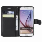 Samsung Galaxy S6 Edge Leather Wallet Case - Flip Stand Book Phone Cover