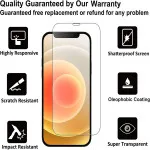 iPhone 12 Screen Protector UK Bubble Free Crystal Clear Tempered Glass (2 Pack)