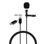 Type C Microphone Lavalier Omnidirectional Condenser Lapel Mini Microphone, Compatible with Android Phones/YouTube/Interview/Vlog Livestream