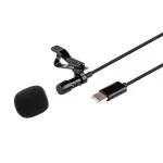 Type C Microphone Lavalier Omnidirectional Condenser Lapel Mini Microphone, Compatible with Android Phones/YouTube/Interview/Vlog Livestream