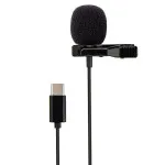 Type C Microphone Lavalier Omnidirectional Condenser Lapel Mini Microphone, Compatible with Android Phones/YouTube/Interview/Vlog Livestream