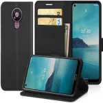 Case For Nokia 3.4 (2020) Leather Flip Stand Wallet Phone Cover Black