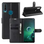 alcatel 3x Leather Wallet Case (2019) in  Black - with Magnetic Closure, Stand Function and Card Slot