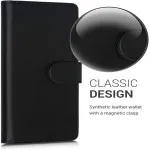 alcatel Pixi 4 (3.5) (2016) in  Black - with Magnetic Closure, Stand Function and Card Slot - Wallet Heavy Duty Protective Shock Resistant Flip Cover Wallet Case Cover Pouch PU Leather Flip