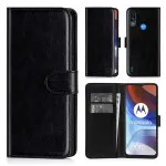 Shockproof Premium Leather Wallet Case Cover Motorola Moto E7i Power (2021)