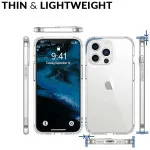 Case for iPhone 13 Pro Max, Soft Silicone Clear Gel Case With Free Screen Protector