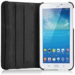 Samsung Galaxy Tab 3 Case UK P3200 Leather Stand Cover Case Rotating 360 Swivel Stand Cover