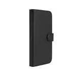 iPhone 14 Plus Wallet Case (2022) Black Leather Stand Function and Card Slot PU Flip Cover