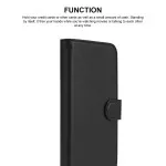 iPhone 14 Plus Wallet Case (2022) Black Leather Stand Function and Card Slot PU Flip Cover