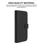 iPhone 14 Plus Wallet Case (2022) Black Leather Stand Function and Card Slot PU Flip Cover