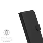 iPhone 14 Plus Wallet Case (2022) Black Leather Stand Function and Card Slot PU Flip Cover