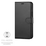 iPhone 13 Pro Max Wallet Case (2022) Dual Pocket Flip Leather Stand Function PU Black