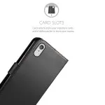 iPhone XR Wallet Case (2018) Credit Card Slots Flip Magnetic Leather Cover Black