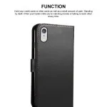 iPhone XR Wallet Case (2018) Credit Card Slots Flip Magnetic Leather Cover Black