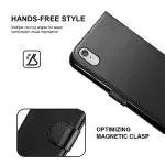 iPhone XR Wallet Case (2018) Credit Card Slots Flip Magnetic Leather Cover Black