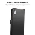 iPhone XR Wallet Case (2018) Credit Card Slots Flip Magnetic Leather Cover Black