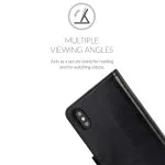 iPhone X Wallet Case (2017) Magnetic Strip Flip Leather Card Slots Cover Black