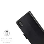 iPhone X Wallet Case (2017) Magnetic Strip Flip Leather Card Slots Cover Black