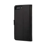 iPhone 8 Plus Wallet Case (2017) Leather Flip Magentic Cover With Card Slots Black