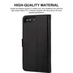 iPhone 8 Plus Wallet Case (2017) Leather Flip Magentic Cover With Card Slots Black