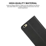 iPhone 6s Wallet Case (2015) Leather Magnetic Strip Flip Leather Cover Black