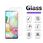 Samsung A71 Screen Protector Bubble Clear Tempered Glass Case Friendly - (2 Pack)