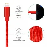 iPhone Charging Cable UK Braided 8 Pin Charging Lead USB Data Cable