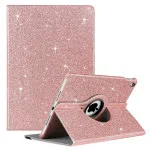 iPad 10.2 8th Gen Case UK 360 Bling Rose For (A2428, A2429, A2430) 2020 Magnetic Flip Cover