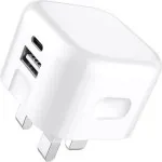 USB Type C Power Adapter 20W Dual Ports Fast Charger