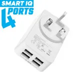 4 Port USB Charger Smart iQ Adaptor Travel Adapter Fast Quick Charge UK Plug