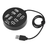 8 Ports USB 2.0 Portable Round Hub High Speed