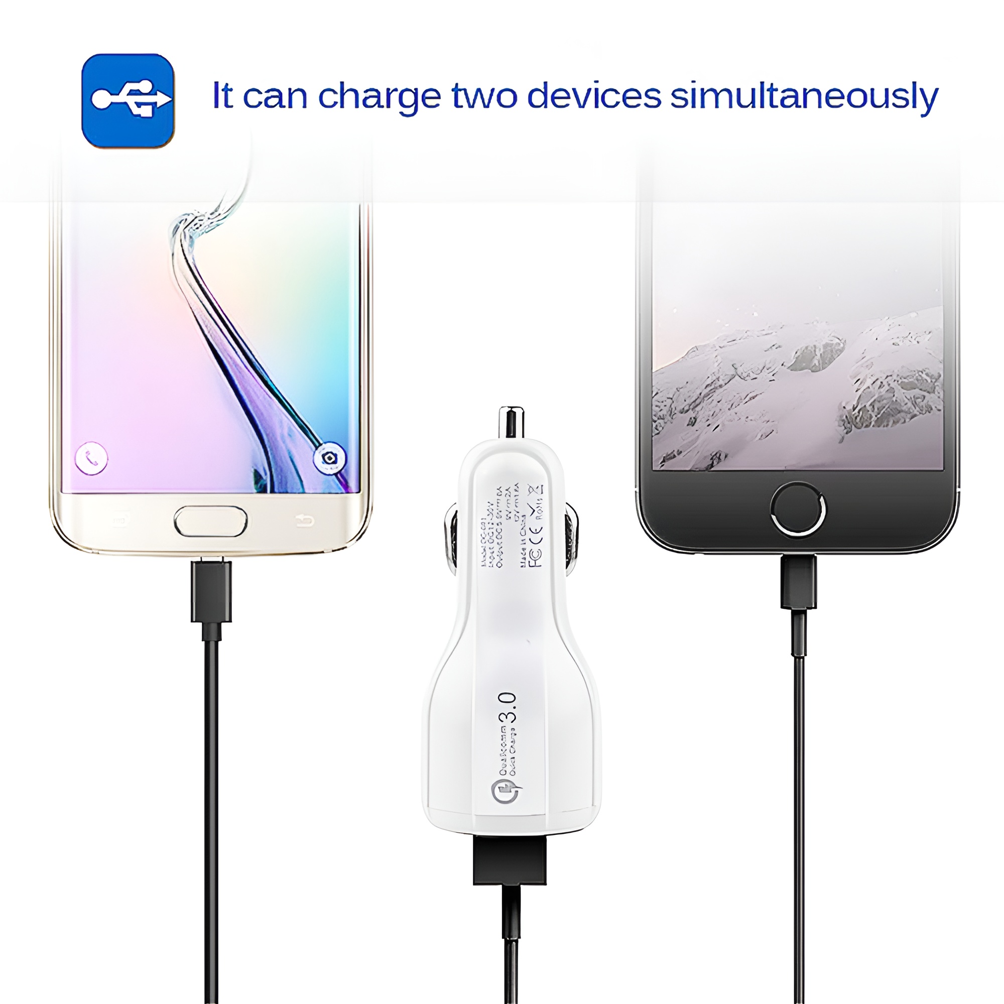 Compact Dual USB Car Adapter