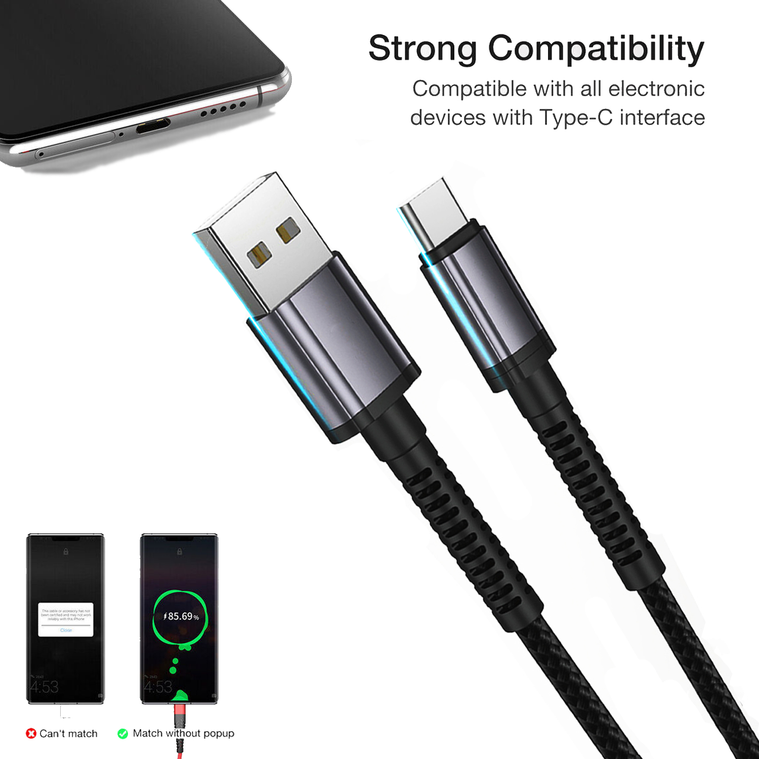 Type C Charging Phone Cable