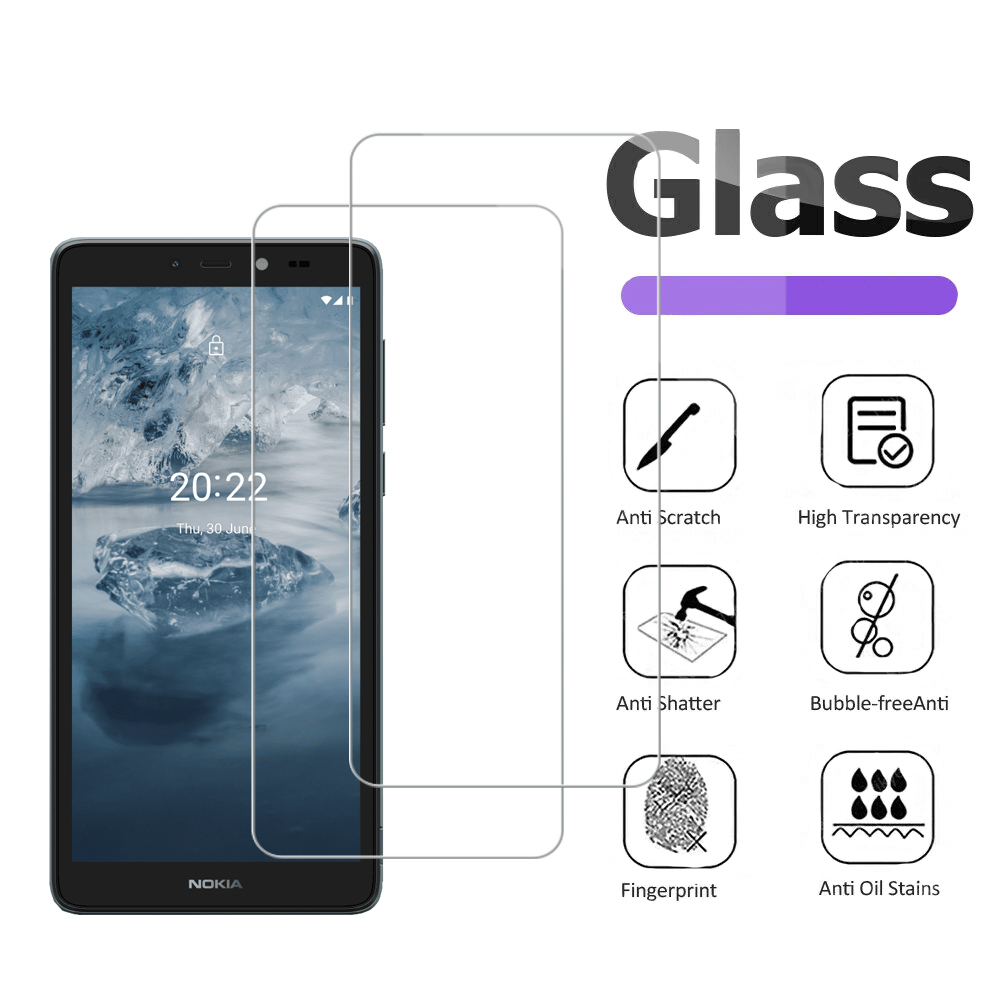 2 Pack Nokia C2 2nd Edition Tempered Glass 2.5D