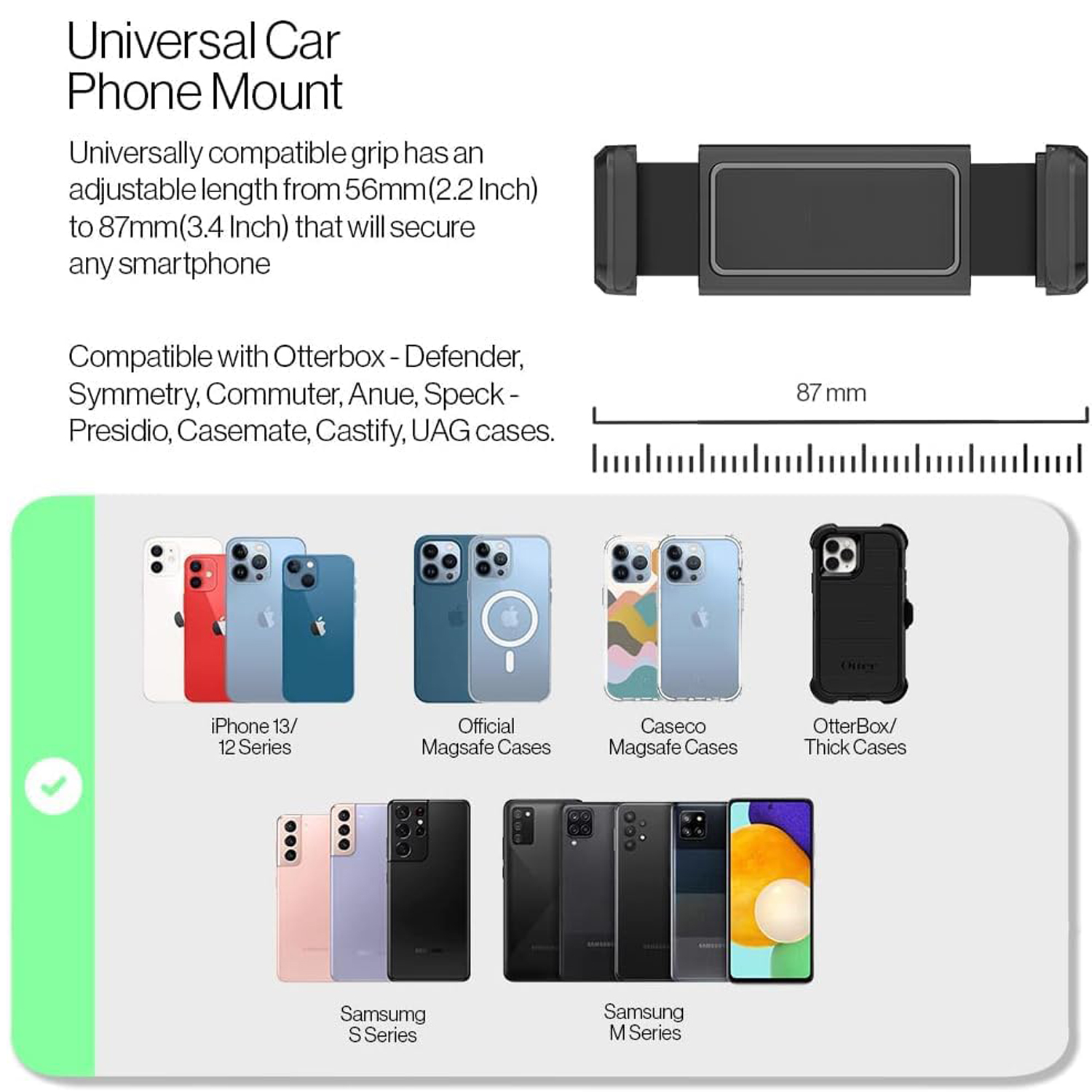 Compact and Versatile Phone Mount for Cars