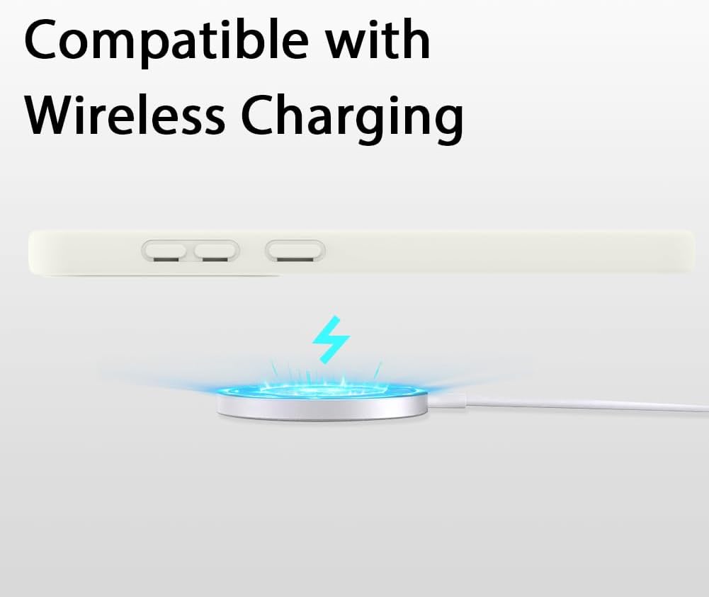 MagSafe wirless charging with white S24 case.